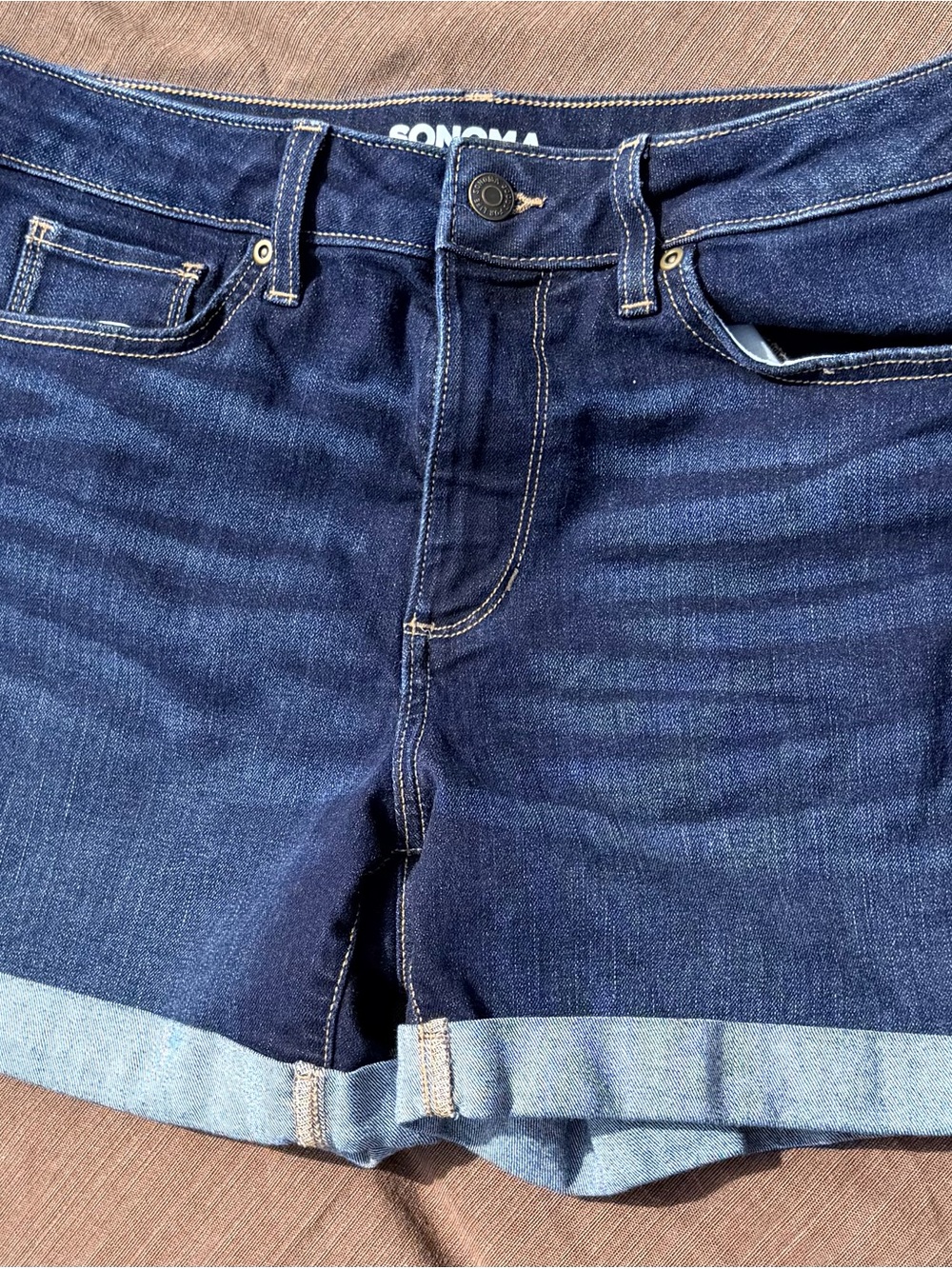 Sonoma Indigo Cuffed Denim Shorts